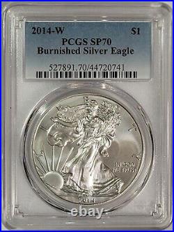 2014-W $1 ASE Burnished Silver American Eagle PCGS SP70