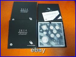 2014 W Proof Silver Eagle Limited Edition Proof Set In Ogp