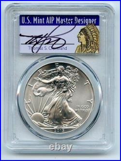 2015 $1 American Silver Eagle PCGS MS70 Thomas Cleveland Native