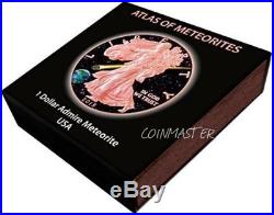 2015 1 Oz Silver $1 ADMIRE METEORITE EAGLE Coin, 24kt Rose Gold Gilded
