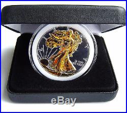 2015 American Silver Eagle 1 oz Double Gilded 24kt Gold. 999 Pure Silver Coin