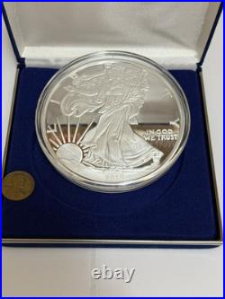 2015 Giant American Silver Eagle Coin, 4 Troy Oz. 999 Fine Silver, With Display