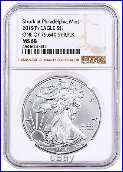 2015-(P) American Silver Eagle NGC MS68 One of 79,640 Struck SKU46763