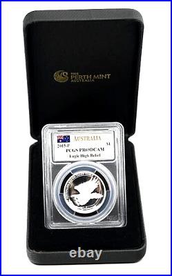2015-P Australia Wedge Tail Eagle High Relief SILVER PROOF PR69 DCAM MERCANTI