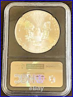 2015 (P) SILVER EAGLE NGC MS69 STRUCK AT PHILADELPHIA MERCANTI SIGNED 1 of 79640