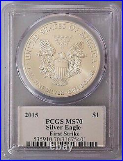 2015 Silver Eagle PCGS MS70 First Strike Edmund Moy Signature