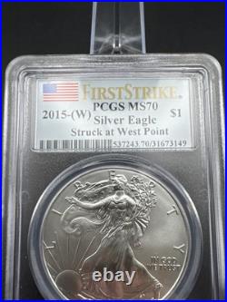 2015-W US American Silver Eagle. 999 Fine Silver First Strike PCGS MS70 2015-W US American Silver Eagle. 999 Fine Silver First Strike PCGS MS70