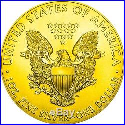 2016 1 Oz Silver American Eagle DONALD TRUMP Coin 24kt Gold Gilded