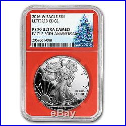 2016 2-Coin 1 oz Silver Eagle Set MS/PF-70 NGC (Christmas Label) SKU #104916