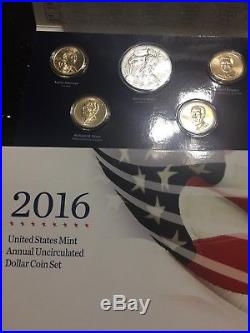 2016 Annual Dollar Mint Set with the Burnished Silver Eagle