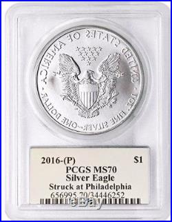 2016 (P) $1 Silver Eagle PCGS MS70 STRUCK AT PHILADELPHIA Thomas Cleveland