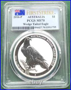 2016-P, Wedge-Tailed Eagle, PCGS, MS-70, $1.00, 1oz, pure silver. 1 of only 300 2016-P, Wedge-Tailed Eagle, PCGS, MS-70, $1.00, 1oz, pure silver. 1 of only 300
