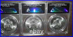 2016 SILVER EAGLE, P, S, W, ANACS MS69 Presidential Label Subset CLEARANCE