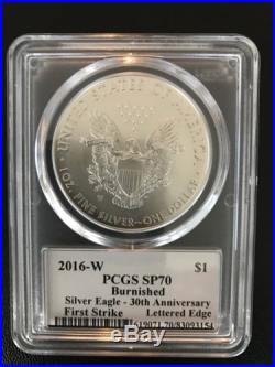 2016 Silver Eagle 4 Coin Set 30th AnnIv PCGS 70 MS/PR/SP First Strike Mercanti