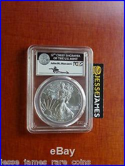 2016 Silver Eagle Pcgs Ms70 Mercanti Struck At West Point 30th Anniversary