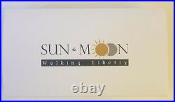 2016 Silver Eagles Sun & Moon Walking Liberty Set Ruthenum & Diamond Dust