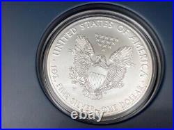 2016 W American Silver Eagle Lettered Edge 2 Coin Set Proof & Bus US Mint with COA