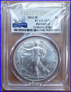 2016-W American Silver Eagle Proof First Strike Lettered Edge PCGS SP70