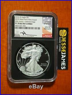2016 W Proof Silver Eagle Ngc Pf70 Mercanti' 2019 West Point Mint Hoard' Black