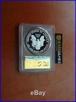 2016 W Proof Silver Eagle Pcgs Pr70 Dcam Gold Foil First Day Of Issue 1 Of 2016