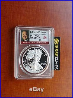 2016 W Proof Silver Eagle Pcgs Pr70 Dcam Moy Signed First Day Of Issue 1 Of 300