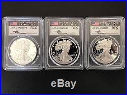 2016 W Proof Silver Eagle Pcgs Pr70 Mercanti First Day Issue 3 Coin Cities Set