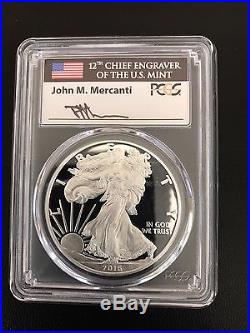 2016 W Proof Silver Eagle Pcgs Pr70 Mercanti First Day Issue 3 Coin Cities Set