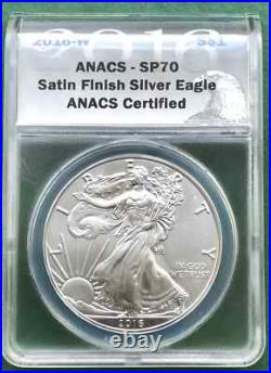 2016-W US Eagle, 30th anniversary, ANACS SP-70, Satin Finish, West-point