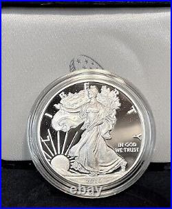 2016w US MINT. 999 SILVER PROOF COIN AMERICAN EAGLE ONE (1) OUNCE +BOX/CASE/COA