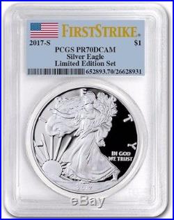 2017S LIMITED ED. PROOF SET With PCGS PR70 DCAM 1st STRIKE AMERICAN SILVER EAGLE