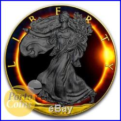 2017 1 oz Silver $1 Eagle Walking Liberty Total Eclipse of the Sun NEW