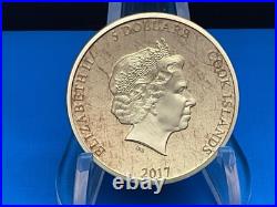 2017 1oz Silver Cook Island Magical Congress. Green Eagle. In Tin