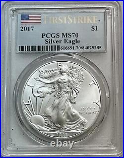 2017 American Silver Eagle First Strike PCGS MS 70