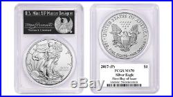 2017-P $1 SILVER EAGLE PCGS MS70 FIRST DAY OF ISSUE PHILADELPHIA Cleveland Sign