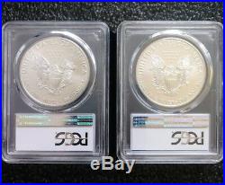 2017 (P) & W. Mint Silver American Eagles PCGS MS70 and Burnished PCGS SP70