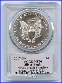 2017 (S) $1 American Silver Eagle Struck SF PCGS MS70 Thomas Cleveland Freedom