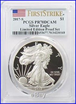 2017 S American Silver Eagle PCGS PR70DCAM Limited Edition Proof Set FS