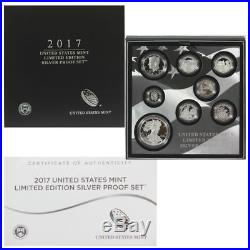2017 S Proof Silver Eagle Limited Edition Proof Set Ogp Box Cert 17rc Ac Fresh