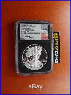 2017 S Proof Silver Eagle Ngc Pf70 Ultra Cameo Early Releases Mercanti Black