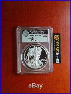 2017 S Proof Silver Eagle Pcgs Pr70 Dcam Mercanti First Day Of Issue Black Label