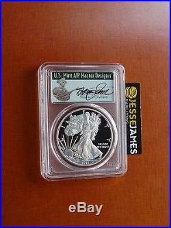 2017 S Proof Silver Eagle Pcgs Pr70 Dcam Thomas Cleveland First Day Of Issue Fdi
