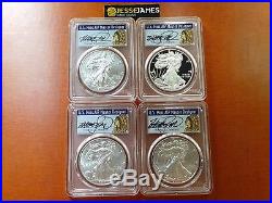 2017 Silver Eagle First Day Issue Set Pcgs W Pr70 Sp70 Ms70 Ms70 Cleveland