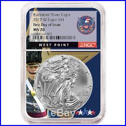 2017-W Burnished $1 American Silver Eagle NGC MS70 FDI West Point Core