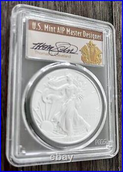 2017-W Burnished Silver Eagle PCGS SP70 First Day of Issue Cleveland Signed