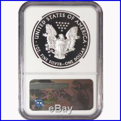 2017-W Proof $1 American Silver Eagle NGC PF70UC ER Signed Mercanti Label