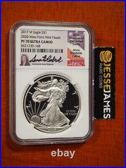 2017 W Proof Silver Eagle Ngc Pf70 Anna Cabral Signed From 2020 Wp Mint Hoard