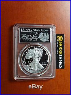 2017 W Proof Silver Eagle Pcgs Pr70 Dcam Thomas Cleveland First Strike 1 Of 1000