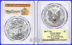 2017-(W) Silver Eagle MS70 PCGS First Strike THOMAS S CLEVELAND Population 150