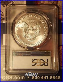 2017 (p) $1 MS70 GREEN LABEL American Silver Eagle (STRUCK AT PHILADELPHIA)