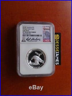2018 $1 Australia Wedge Tailed Silver Eagle Ngc Ngc Pf70 High Relief Ed Harbuz